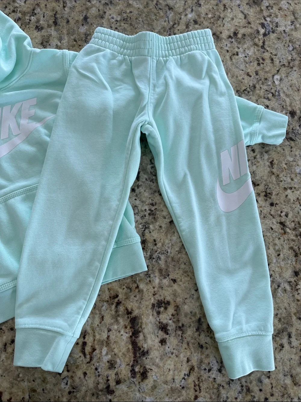 Nike Kids Mint Green Hoodie & Joggers Set - White Logo - Picture 5 of 9
